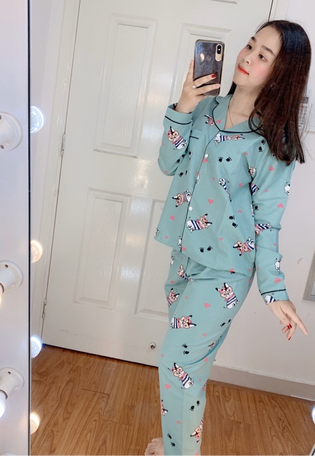 Đồ bộ pijama kate thái loại 1 - Tay Dài Quần Dài