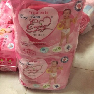 Combo 4 bịch tã quần enjoy size s24 m22 l20 xl18 xxl16 miếng