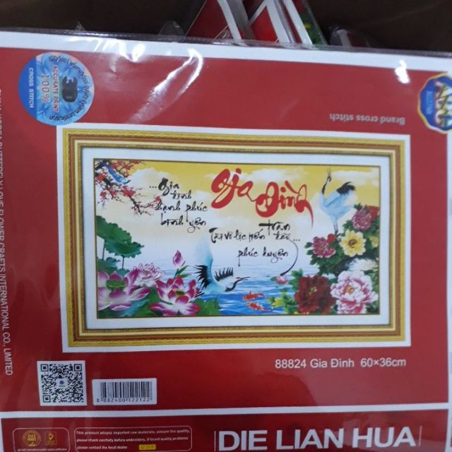 Tranh thêu gia đình 3d 88824(60×36)