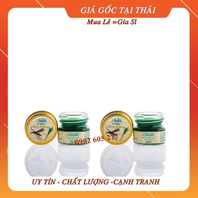 [Hàng chính hãng ]12 chai Dầu cù là Muỗi Đốt Sả Green Herb Balm thái lan 20g