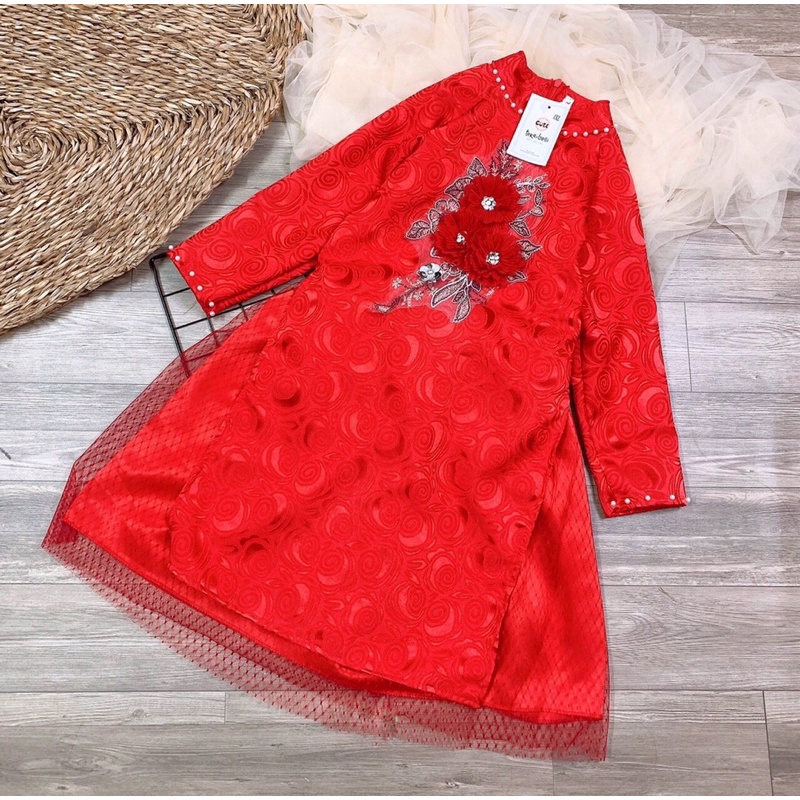 {14-20kg} Áo dài cách Tân bé gái (nhiều mẫu)