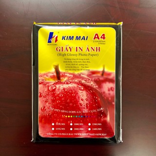 Giấy in ảnh có vân Kim Mai ĐL250 (50 tờ/tập)