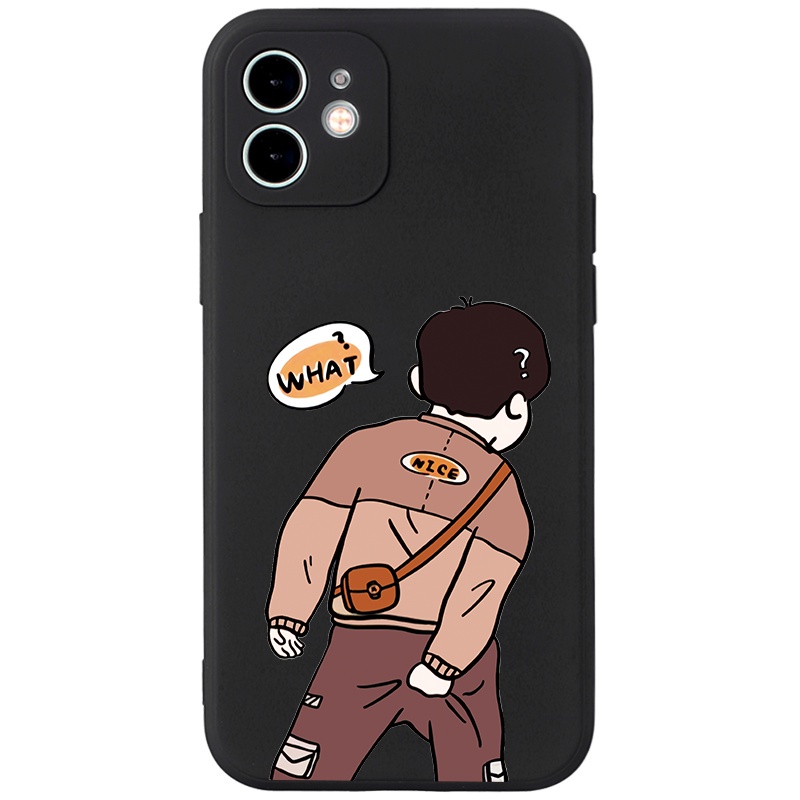 Ốp Iphone Viền Cạnh Vuông BVC Hình Cặp Đôi Cute Hot Trend Ip6/6s/7/8/plus/X/Xs/11/11pro/12/12/13/pro/max - Baby