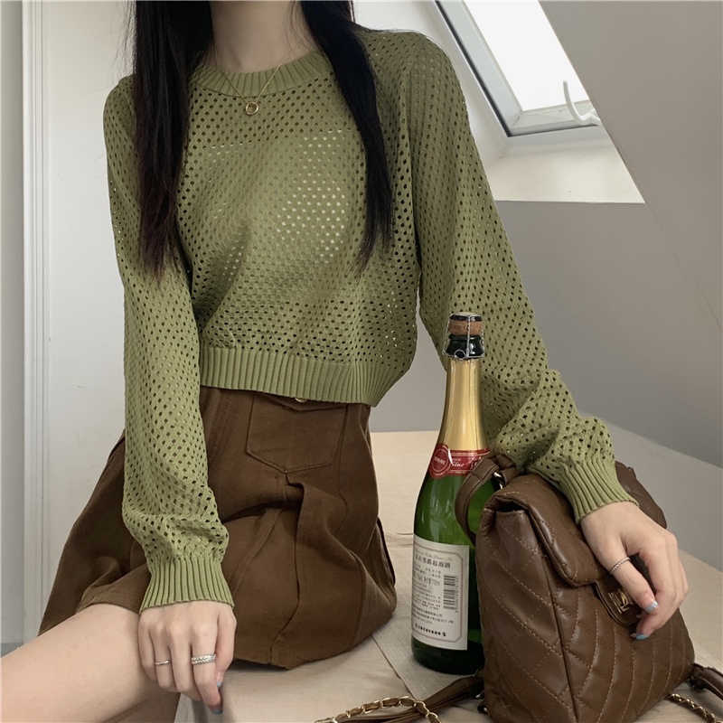 Áo Dệt Kim Mỏng Tay Dài Chống Nắng Phong Cách Mới 54040