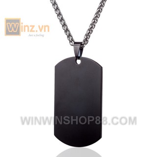 Mặt dây chuyền thẻ bài MDC328 (màu đen) - muasamhot1208