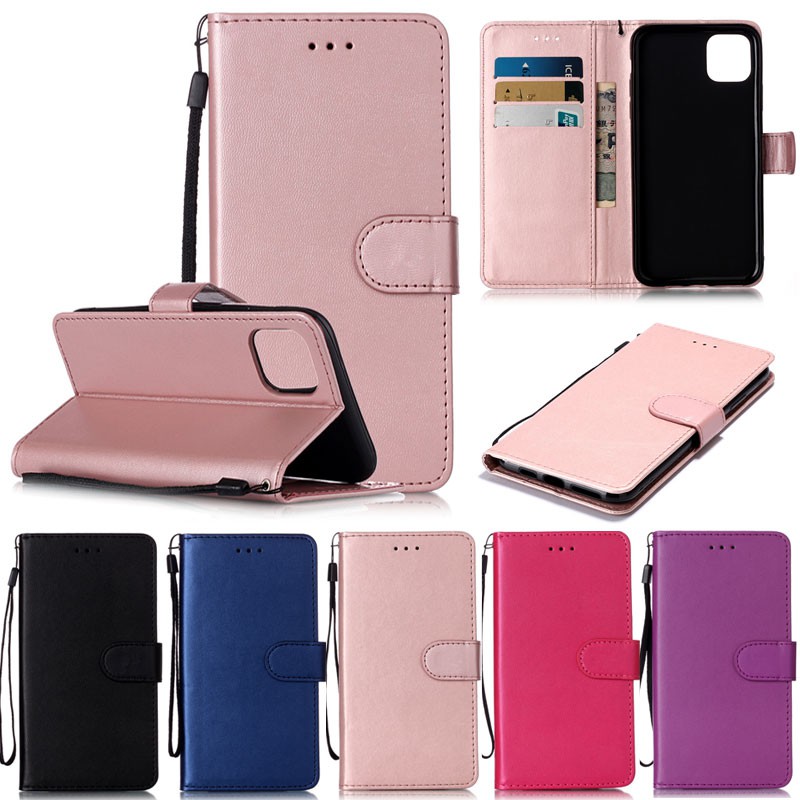 Bao da điện thoại mềm dạng ví gập có ngăn đựng thẻ cho iphone 11 pro xr xs max 6s plus 7 plus 8 plus SE2 | BigBuy360 - bigbuy360.vn