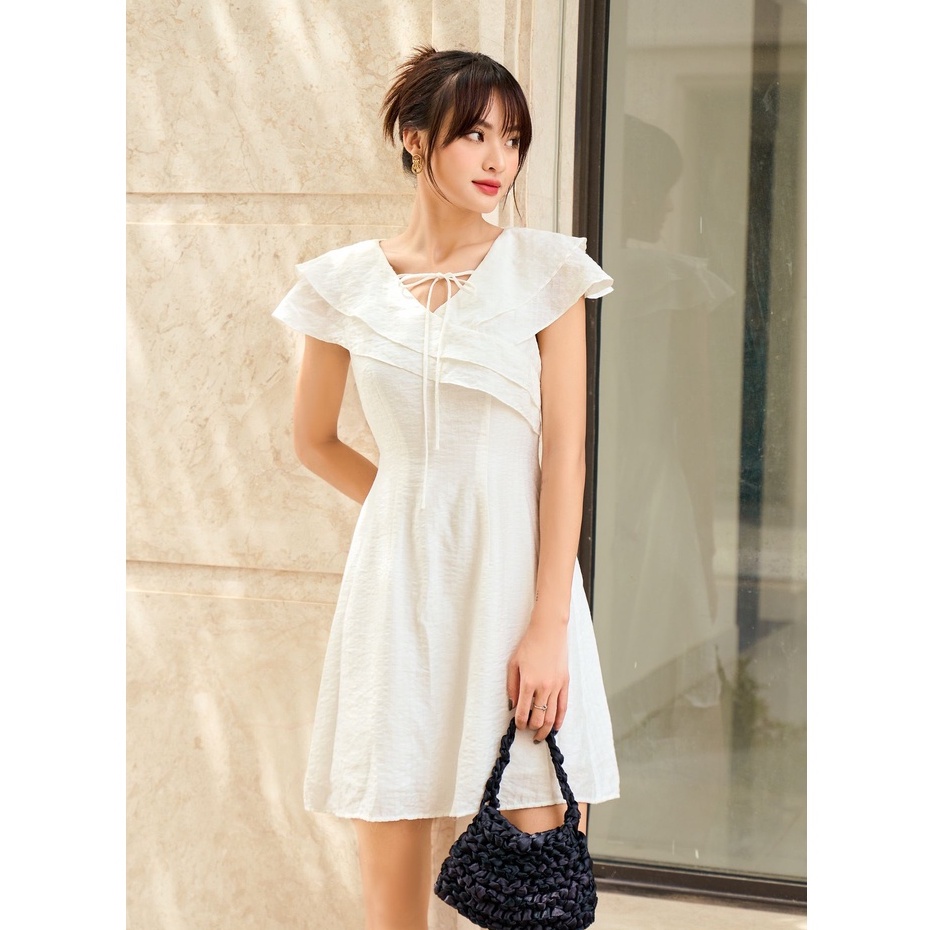 OLV - Đầm Elysia Ruffle White Dress