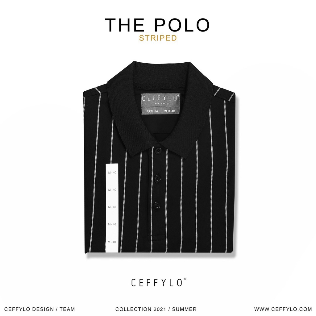 Áo thun polo sang mịn kẻ sọc