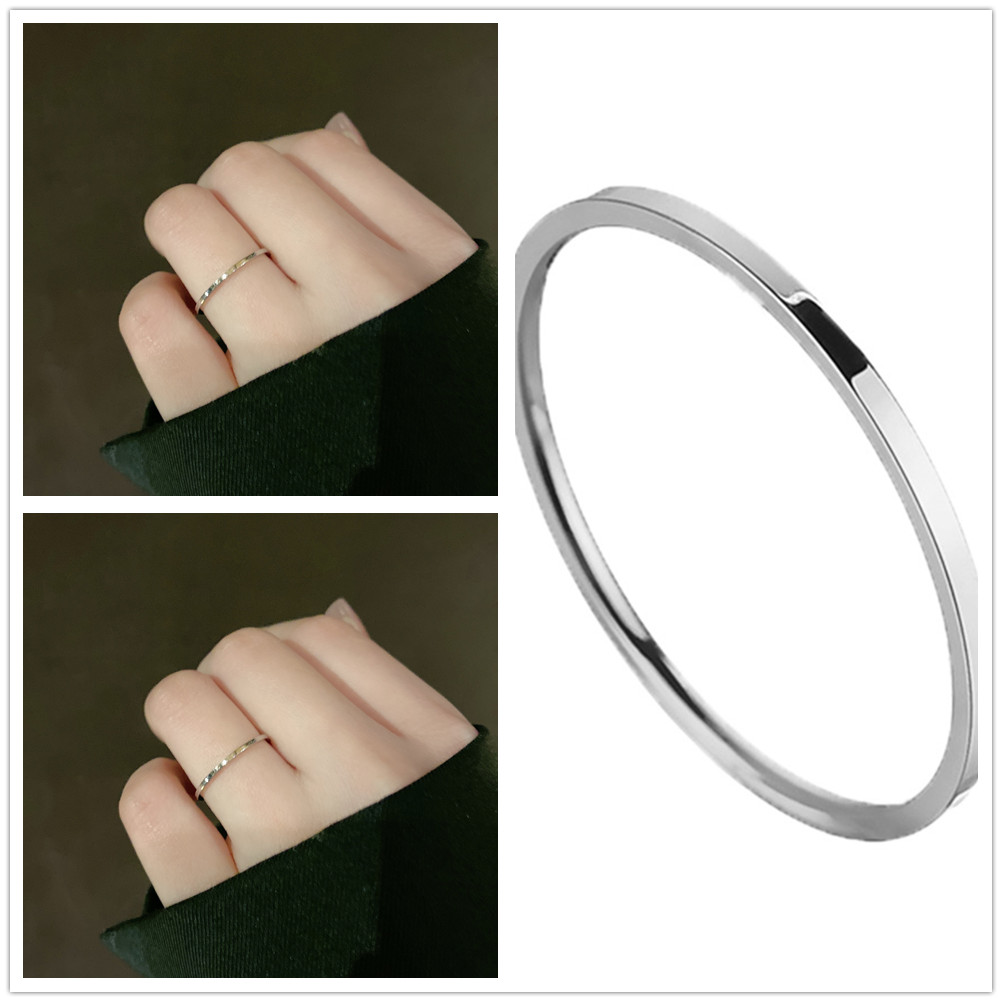 Simple Couple Ring Titanium Steel Rose Gold Fashion Accessory
