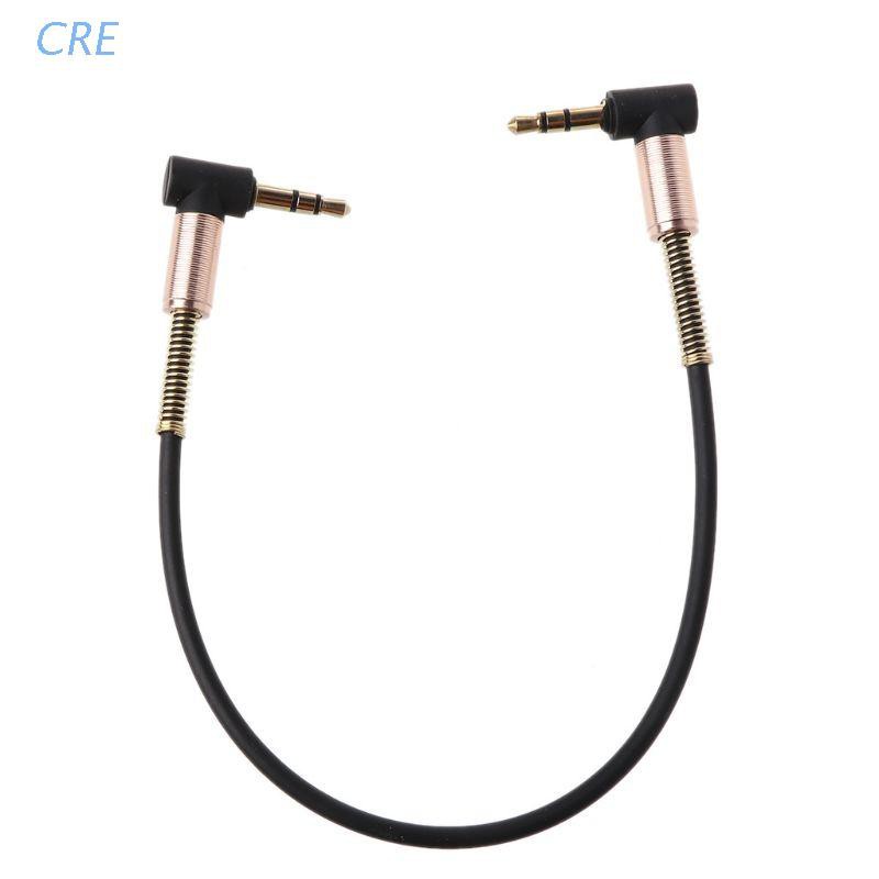 Dây cáp âm thanh AUX 24cm hai đầu 90 độ chuyển đổi 3.5 mm sang 3.5mm thích hợp cho Iphone Samsung Xiaomi Mp3