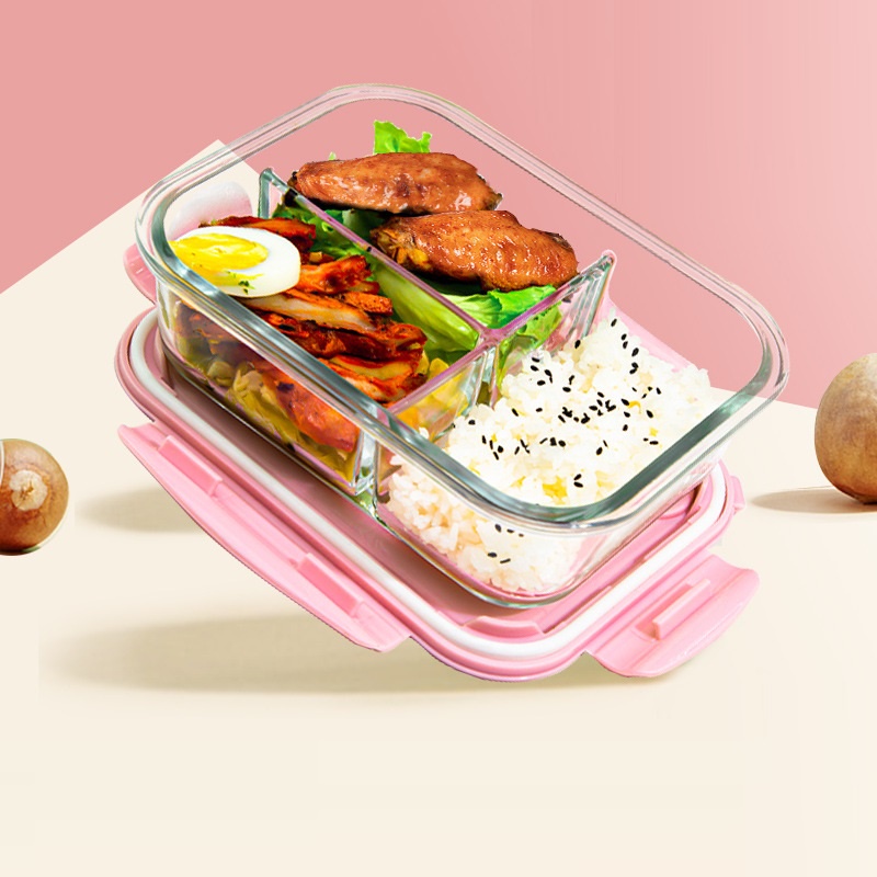Hộp cơm thủy tinh chia ngăn Yeahcook Borosilicate Glass Bowl