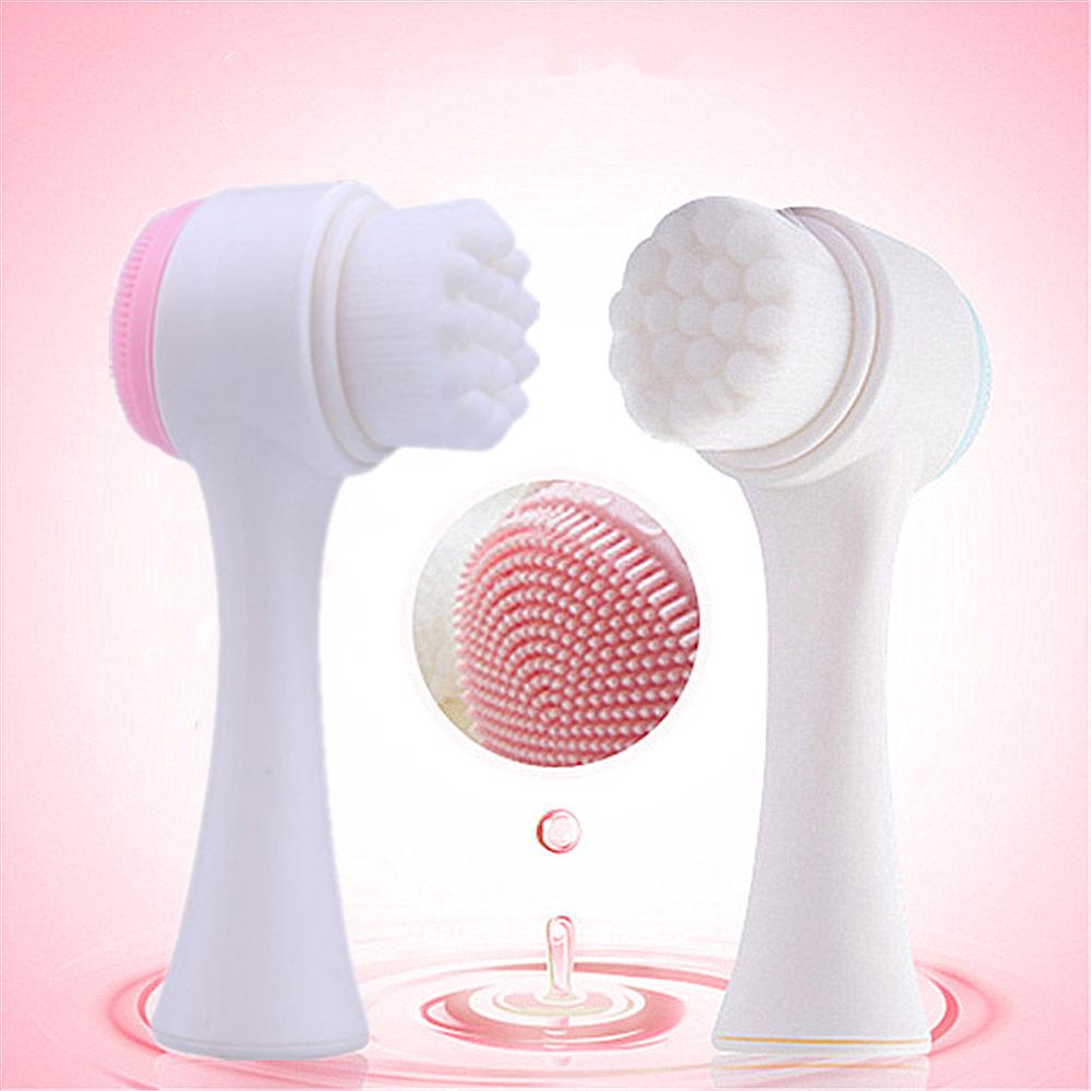 BORAG Bàn Chải Silicone 3D Hai Mặt Chăm Sóc Da