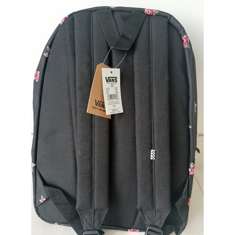 Balo Vans Realm Black And Rose Backpack- KeikoFashion