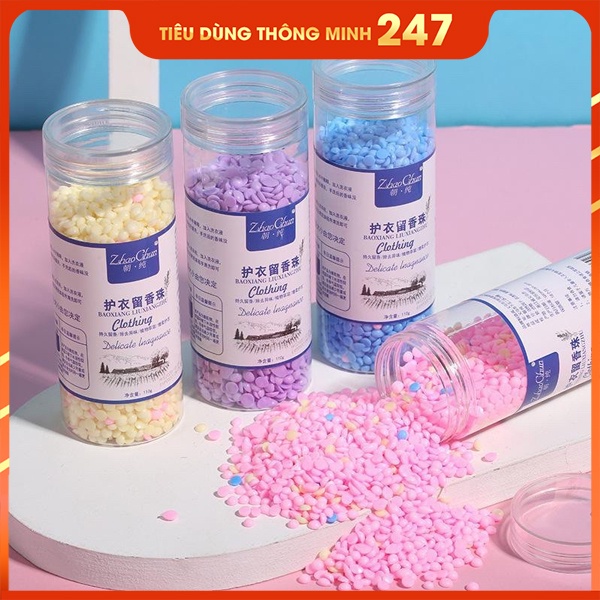 Viên Xả Thơm Quần Áo Nội Địa - Hạt Xả Thơm Làm Mềm Vải Hạt Giặt Lưu Hương Thơm Lâu Dài Tiện Lợi Cho Máy Giặt - Hộp 110G