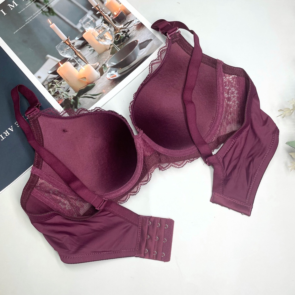 Áo ngực ren mút mỏng có gọng , áo lót dây thun co giãn ôm ngực 9579