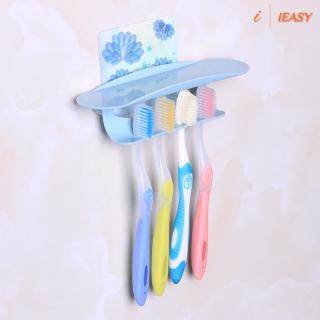 IE❤Toothpaste Toothbrush Holder Wall Mount Bathroom Suction Hanging Storage Shelf