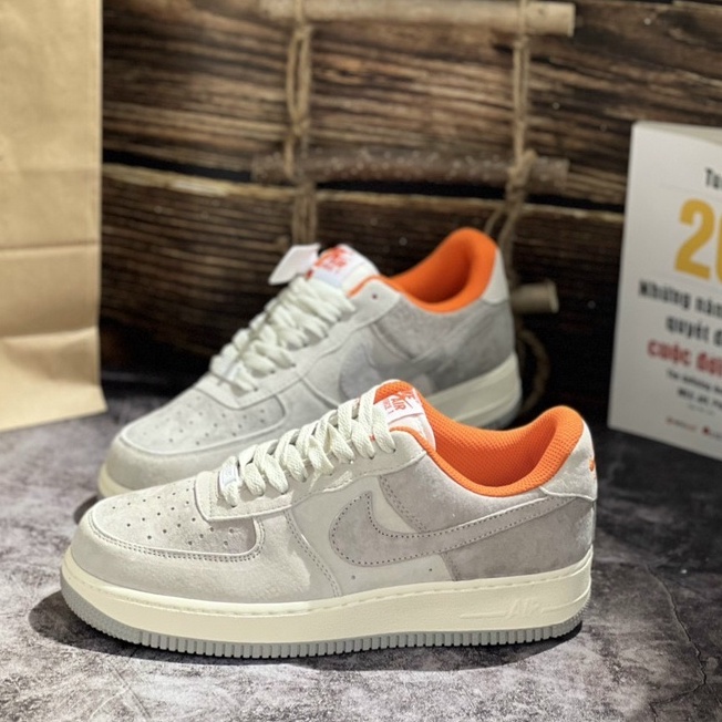 Giầy AF1 lòng cam vải da lộn cao cấp.