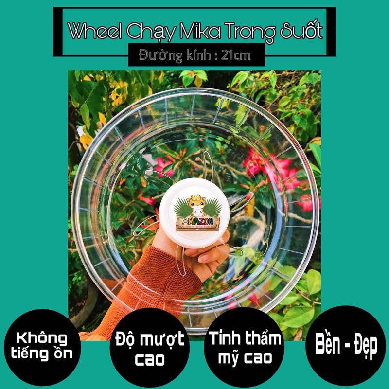 wheel chạy mika cao cấp zoong cho hamster[ không kèm đế ]