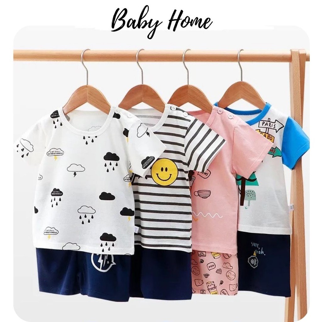 Quần Áo Cộc Tay Cho Bé Trai Bé Gái Từ 12 Tháng- 8 Tuổi Chất Cotton Co Giãn