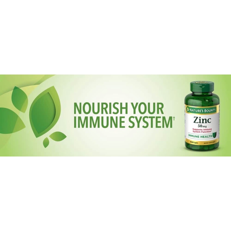 Viên uống bổ sung kẽm Zinc 50mg Nature's Bounty 400 viên