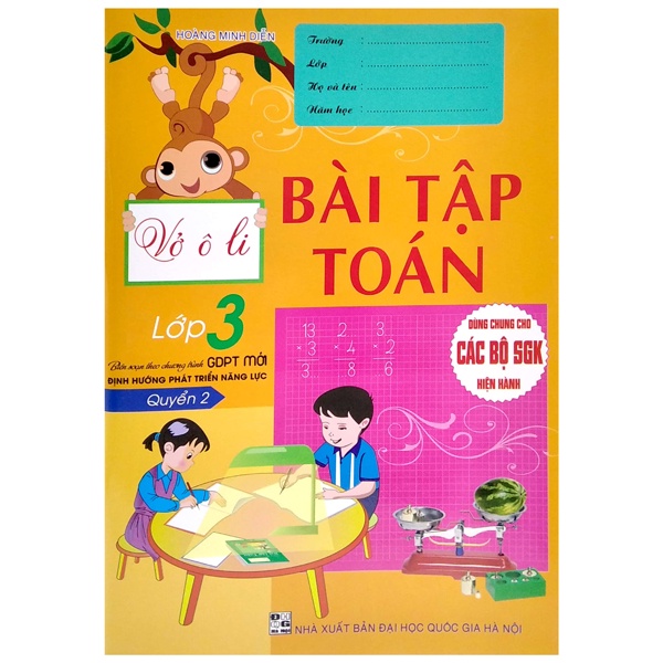 Sách Vở Ô Li Bài Tập Toán Lớp 3 - Quyển 2 (Biên Soạn Theo Chương Trình GDPT Mới Định Hướng Phát Triển Năng Lực)