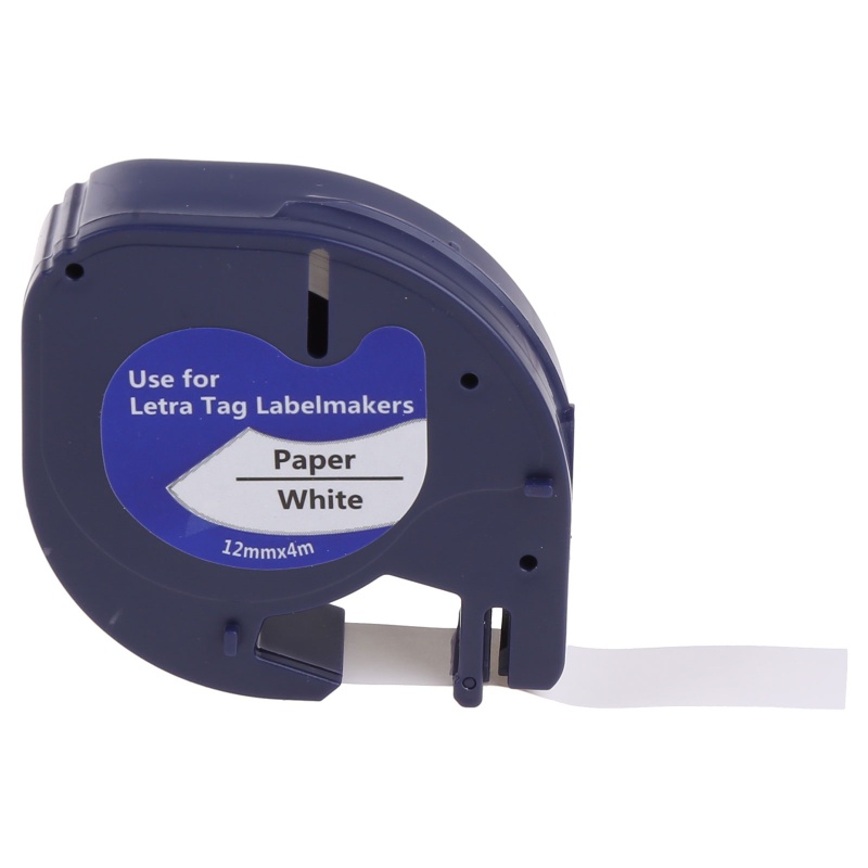 Băng Nhãn Giấy Trắng Đen Dành Cho Máy In Dymo-Letratag LT-100H LT-100T