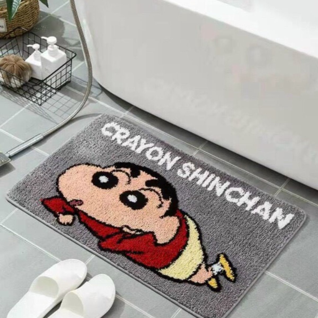 Thảm Chùi Chân Lông Cừu Cao Cấp , Thảm Lau Chân Lông Xù 3D Hình Thú Dễ Thương, Chông Trơn Trượt KT 40 x60 Cm