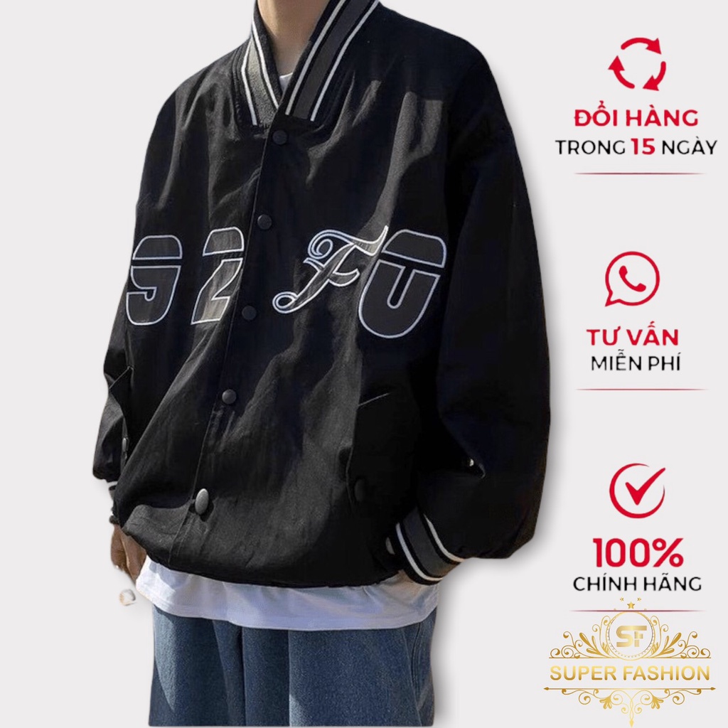 Áo Khoác Dù Nam Nữ Kiểu Bomber Nút Cài Phong Cách Bóng Chày Thời Trang Siêu Hót [SUPER FASHION]