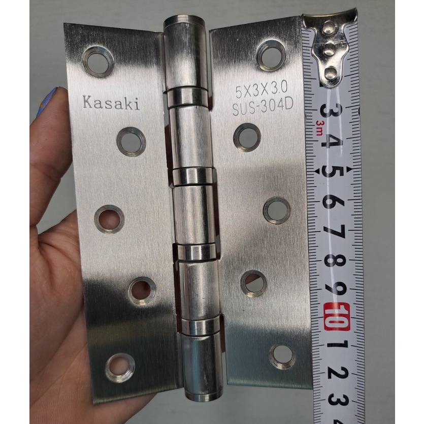 Bản lề inox cửa gỗ, sắt 125mm ( 1 Hộp 2 Cái)