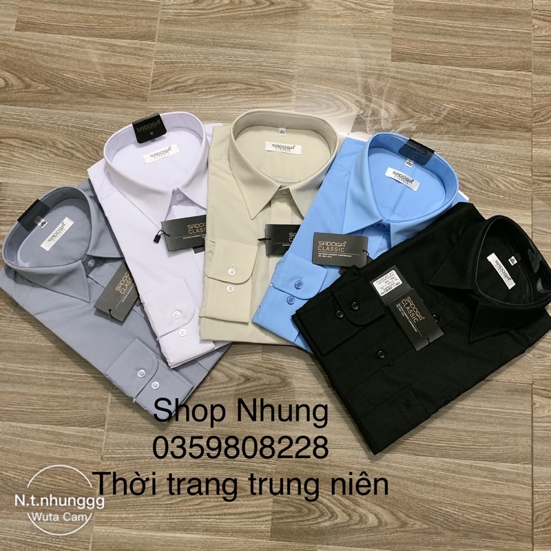 Áo sơ mi nam dài tay trung niên nhiều màu công sở cty may sài đồng á