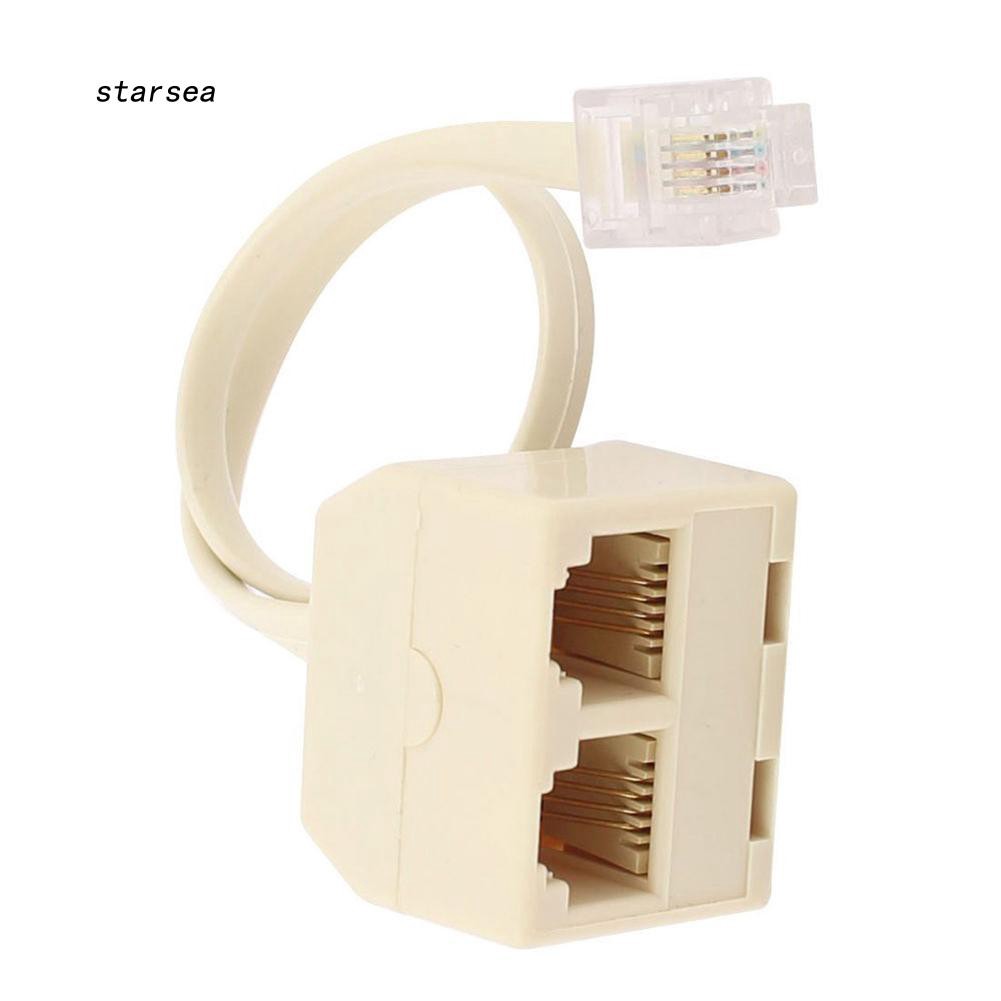 Dây cáp chia 2 cổng mạng RJ11 6P4C đa dụng chất lượng cao