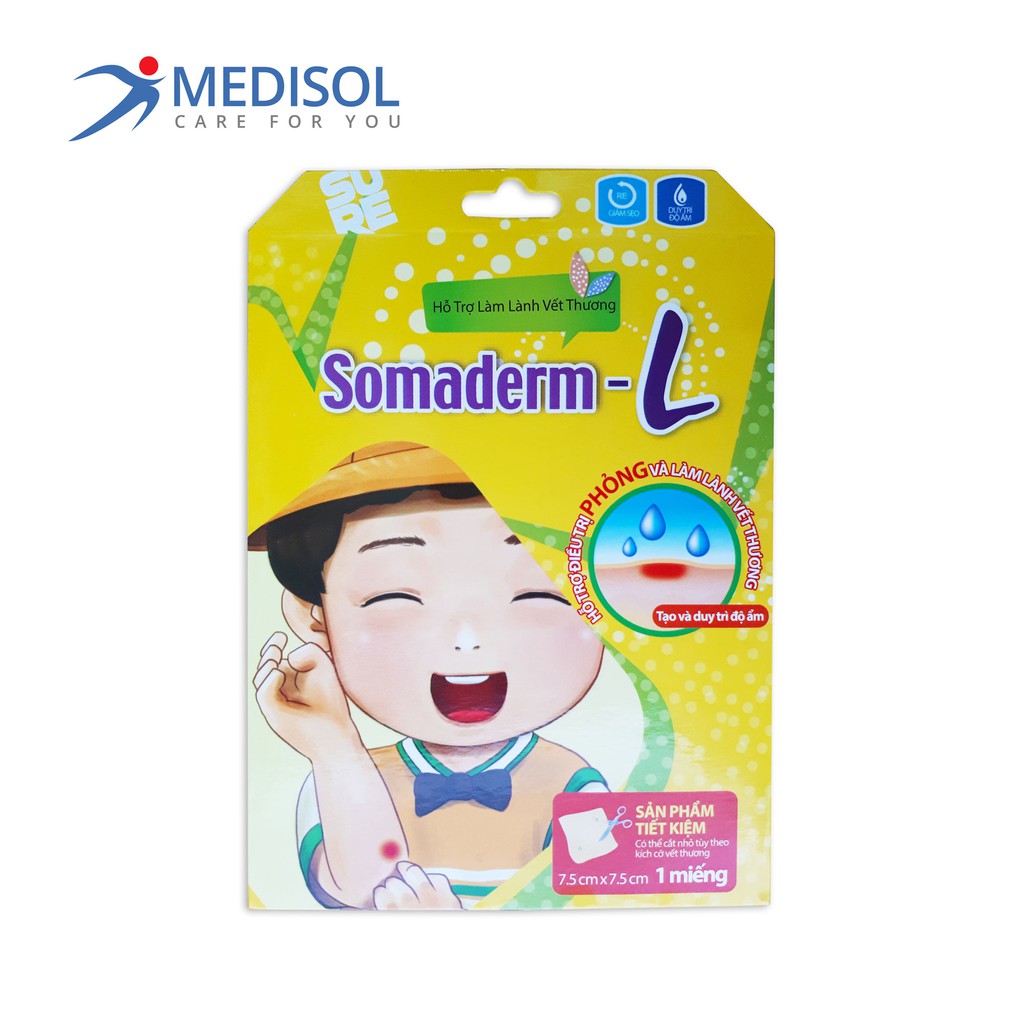 Miếng Dán Mụn/Vết Thương Somaderm-L (size 7.5cm x 7.5cm)