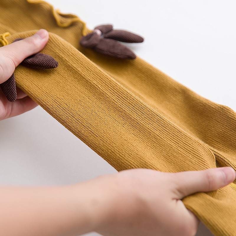 HOT_Quân Legging bé gái đính tai thỏ siêu xinh, len mềm mịn cho bé từ 1-5 tuổi