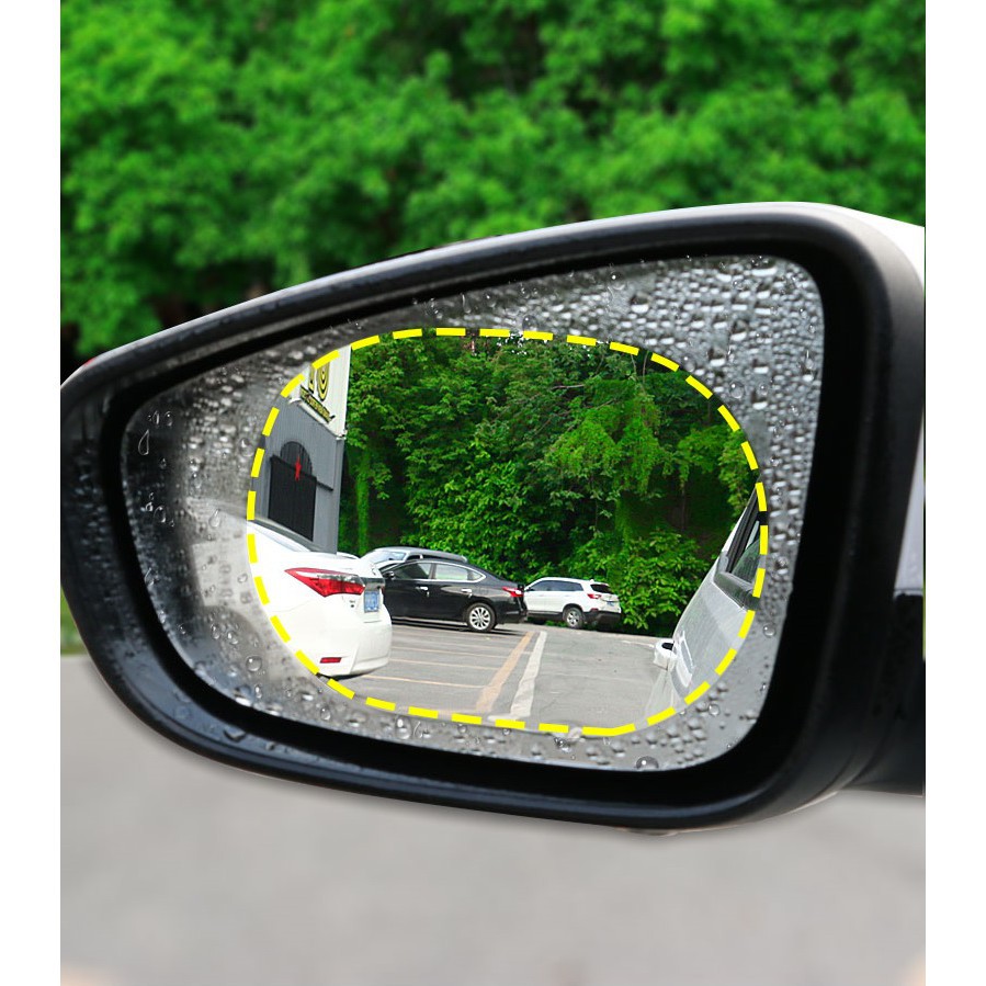 Bộ 2 miếng dán gương chiếu hậu ô tô chống mưa cao cấp - Bộ 4 miếng dán kính chống nước mưa đầy đủ phụ kiện
