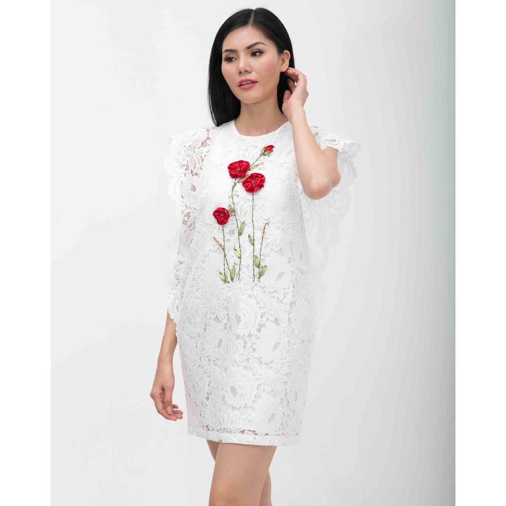 Đầm Ren Trắng Floral Nữ F2 D161 Fashion and Freedom