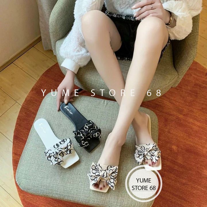 Dép Lê Bệt Đế Bằng quai bản Dior xinh xắn siêu hot yumi 68
