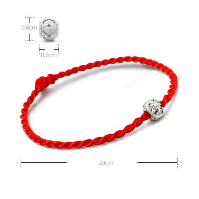 🔥 SỈ SIÊU RẺ 🔥Vòng tay chỉ đỏ may mắn mix bạc xinh xắn - Bạc xịn loại 1, PH812