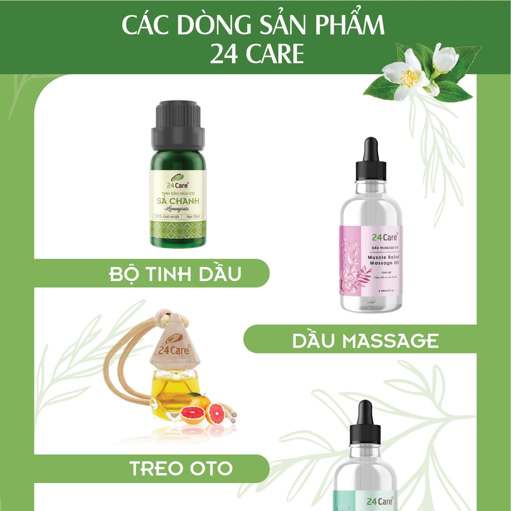 Dầu massage 24Care giúp thư giãn nhẹ nhàng - Nam Nữ (30ml)