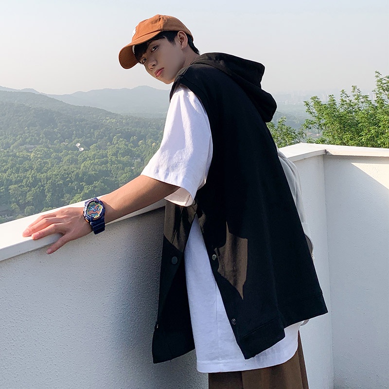 Áo thun nam có mũ trùm đầu mặc hè siêu cá tính, áo phông nam có mũ phong cách hip hop
