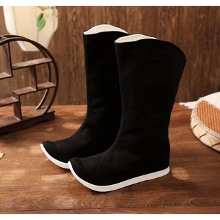 [Delong Chengtai 8.0] Giày Bốt Hán Phục Thêu Họa Tiết Phong Cách Cổ Điển Cho Nam Tăng Chiều Cao A10