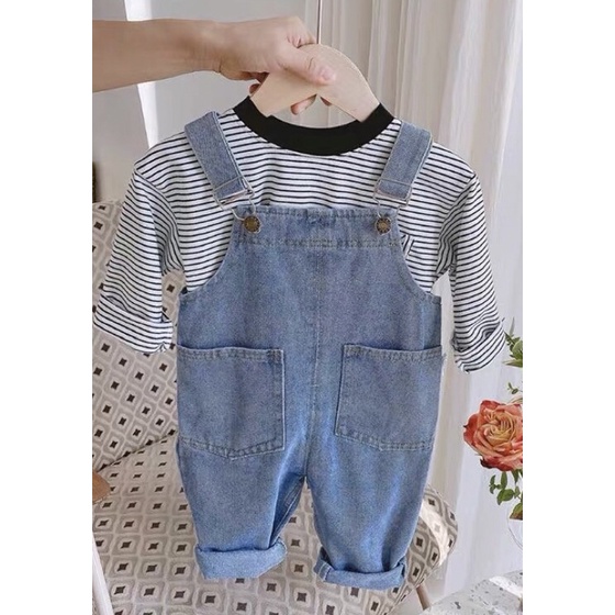 Yếm  Jeans Xinh  Xắn cho  Bé Trai  Và Bé  Gái Phong Cách Hàn Quoc -06