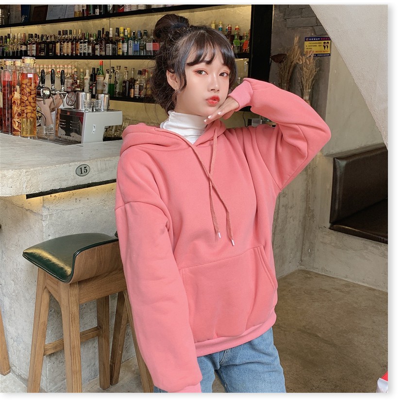 Áo khoác hoodie nam nữ tai thỏ, (FreeSize dưới 70Kg), form rộng phong cách Hàn Quốc, áo hoodie form rộng unisex vải Nỉ n