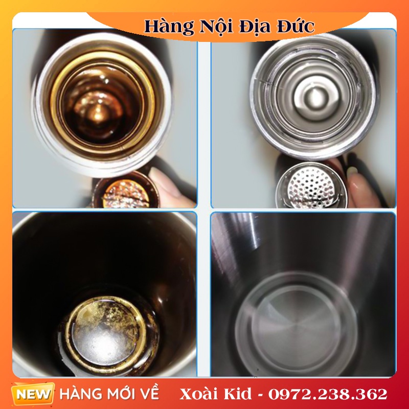 Bột tẩy cặn ấm siêu tốc, máy pha cà phê Denkmit Đức - tẩy cặn canxi bình thủy, bình đun