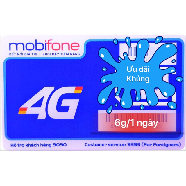 Sim 6g/1 ngày tốc độ cao, ưu đãi khủng