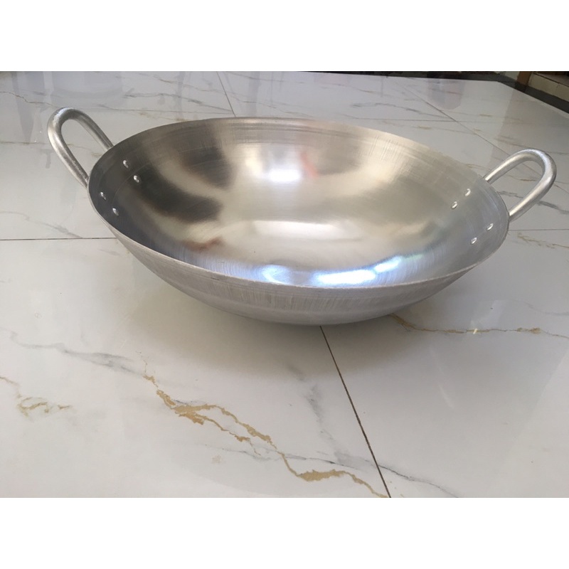 Chảo Nhôm Rang Cơm, chiên rán, xào - 2 quai gò tay, hàng chất lượng , đáy tròn bếp gasaa