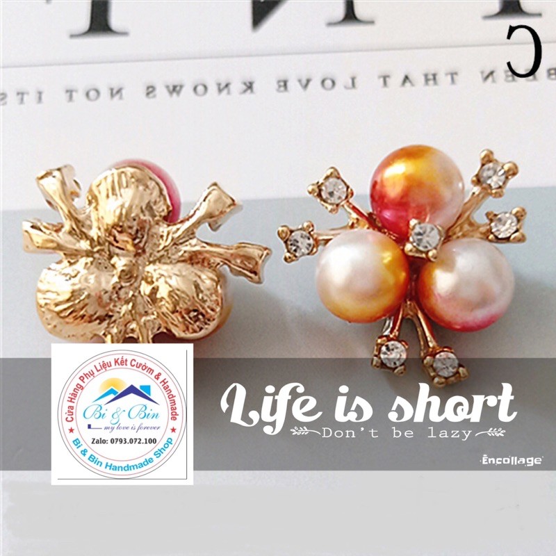 4 Center Hạt Trai Mix Màu Làm Phụ Kiện