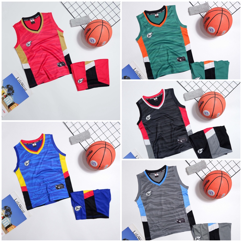 Bộ quần áo bóng rổ trẻ em Jumper chất thun mè siêu mát