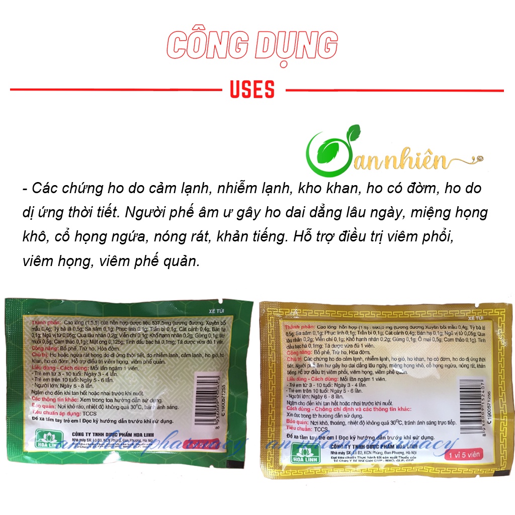 Viên Ngậm Bảo Thanh - Bổ Phế - Trừ Ho - Hóa Đờm