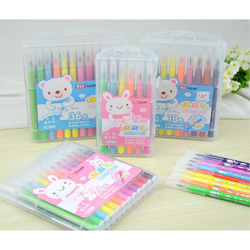 Hộp bút lông màu RUi 6007-12/ 18/ 24 màu