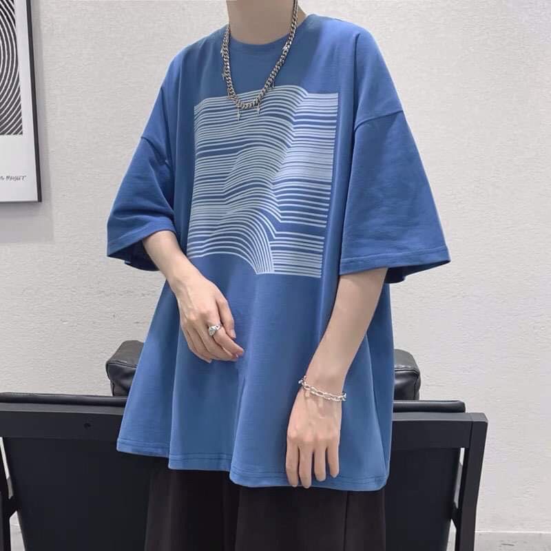 Áo thun tay lỡ vạch ngang TC12